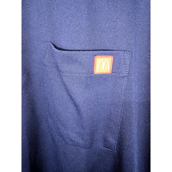 McDonalds Shirt Blue Gray Logo Polo Employee Uniform Mens M-R - Picture 5 of 8
